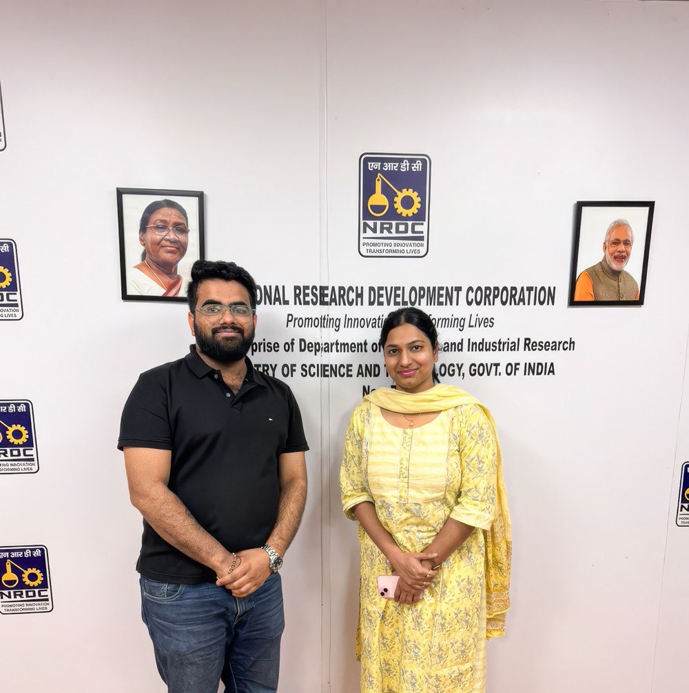 SOMAWA founder Gitanshu Mittal at the National Research Development Corporation office, Government of India